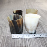 4 Small Horn Glasses #1663       Medieval Tankard Double Shot Glass