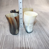 4 Small Horn Glasses #1663       Medieval Tankard Double Shot Glass