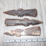 3 Stone Ornamental Tomahawk Heads #6663    Agate Jasper Ax Axe Hatchet