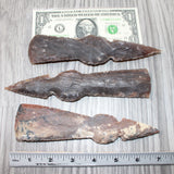 3 Stone Ornamental Tomahawk Heads #6663    Agate Jasper Ax Axe Hatchet