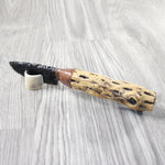 Cholla Cactus Wood Handle Obsidian Blade Ornamental Knife #0254  Mountain Man Knife