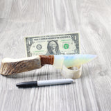Moose Antler Handle Opalite Blade Ornamental Knife #9254    Mountain Man Knife