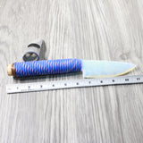 Paracord Wrapped Oak Handle Opalite Blade Ornamental Knife #2354    Mountain Man Knife