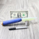 Paracord Wrapped Oak Handle Opalite Blade Ornamental Knife #2354    Mountain Man Knife