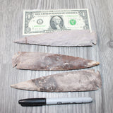 3 Stone Ornamental Spearheads  #1763    Agate Jasper Arrowheads