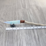Axis Deer Antler Handle Opalite Blade Ornamental Knife #1763     Mountain Man Knife