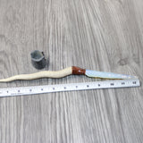 Axis Deer Antler Handle Opalite Blade Ornamental Knife #1763     Mountain Man Knife