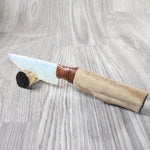 Hair-on Deer Bone Handle Opalite Blade Ornamental Knife #0354    Mountain Man Knife