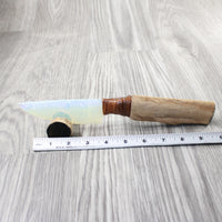 Hair-on Deer Bone Handle Opalite Blade Ornamental Knife #0354    Mountain Man Knife