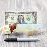 Muskrat Skull Handle Opalite Blade Ornamental Knife #0354    Mountain Man Knife