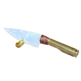 50 Cal Shell Handle Opalite Blade Ornamental Knife #8863     Mountain Man Knife