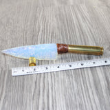 50 Cal Shell Handle Opalite Blade Ornamental Knife #8863     Mountain Man Knife