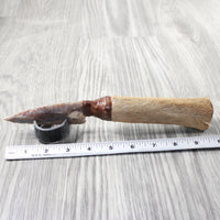 Hair-on Deer Bone Handle Stone Blade Ornamental Knife #4354    Mountain Man Knife