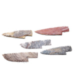 5 Stone Ornamental Knife Blades  #2963     Mountain Man Knife