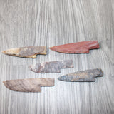 5 Stone Ornamental Knife Blades  #2963     Mountain Man Knife