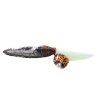 Orthoceras Fossil Handle Opalite Blade Ornamental Knife #8654    Mountain Man Knife