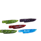 5 Glass Ornamental Knife Blades  #8063   Mountain man knife