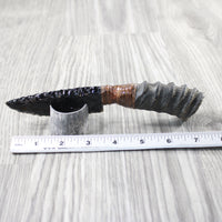 Springbok Horn Handle Obsidian Blade Ornamental Knife #6654  Mountain Man Knife