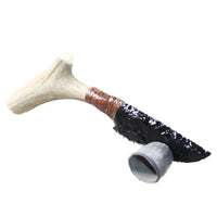 Deer Antler Handle Obsidian Blade Ornamental Knife #2754  Mountain Man Knife