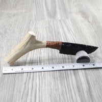 Deer Antler Handle Obsidian Blade Ornamental Knife #2754  Mountain Man Knife