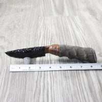 Impala Horn Handle Obsidian Blade Ornamental Knife #2754  Mountain Man Knife