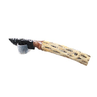 Cholla Cactus Wood Handle Obsidian Blade Ornamental Knife #8854  Mountain Man Knife
