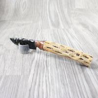 Cholla Cactus Wood Handle Obsidian Blade Ornamental Knife #8854  Mountain Man Knife