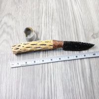 Cholla Cactus Wood Handle Obsidian Blade Ornamental Knife #8854  Mountain Man Knife