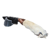 Coyote Foot Handle Obsidian Blade Ornamental Knife #9263  Mountain Man Knife