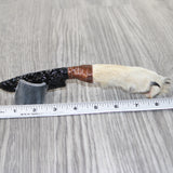 Coyote Foot Handle Obsidian Blade Ornamental Knife #9263  Mountain Man Knife