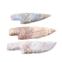 3 Stone Ornamental Knife Blades  #2854   Mountain Man Knife