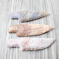 3 Stone Ornamental Knife Blades  #2854   Mountain Man Knife