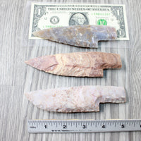 3 Stone Ornamental Knife Blades  #2854   Mountain Man Knife