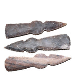 3 Stone Ornamental Tomahawk Heads #7363    Agate Jasper Ax Axe Hatchet