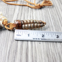 Very Large Rattlesnake Rattle Plus Antler Beads  Necklace  #4954    Mountain Man Necklace