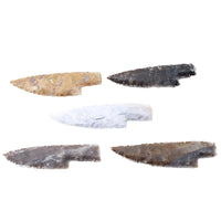 5 Stone Ornamental Knife Blades  #3954     Mountain Man Knife
