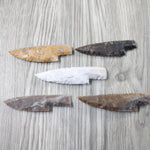 5 Stone Ornamental Knife Blades  #3954     Mountain Man Knife