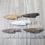 5 Stone Ornamental Knife Blades  #3954     Mountain Man Knife