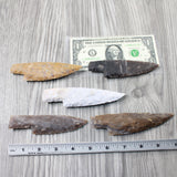 5 Stone Ornamental Knife Blades  #3954     Mountain Man Knife