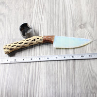 Cholla Cactus Wood Handle Opalite Blade Ornamental Knife #0954    Mountain Man Knife