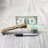Cholla Cactus Wood Handle Opalite Blade Ornamental Knife #0954    Mountain Man Knife