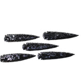 5 Obsidian Ornamental Spearheads  #7954     Arrowhead