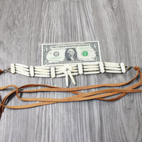1 Bone Hairpipe Bead Choker  #3954        Mountain Man Jewelry