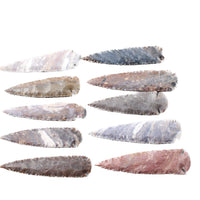 10 Stone Ornamental Spearheads  #6954     Arrowhead
