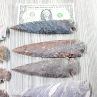 10 Stone Ornamental Spearheads  #6954     Arrowhead