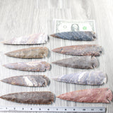 10 Stone Ornamental Spearheads  #6954     Arrowhead