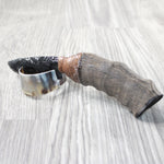 Impala Horn Handle Obsidian Blade Ornamental Knife #  Mountain Man Knife