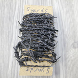 5 Yards of Leather Barbed Wire  Antique Black  Color  # 565n