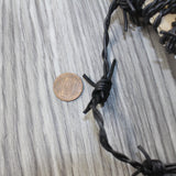 5 Yards of Leather Barbed Wire  Antique Black  Color  # 565n