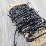 5 Yards of Leather Barbed Wire  Antique Black  Color  # 565n
